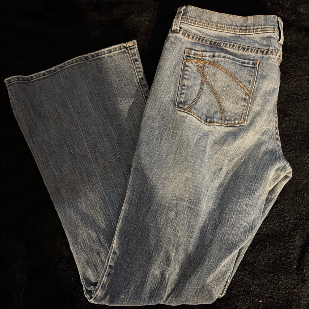 New York & Company Women’s Light Blue Flare Jeans